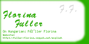 florina fuller business card